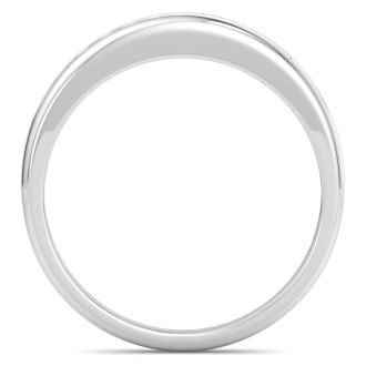 Men's 1/5ct Diamond Ring In 10K White Gold, I-J-K, I1-I2
