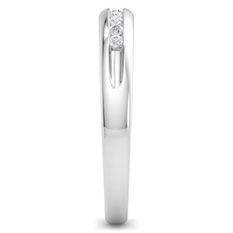 Men's 1/5ct Diamond Ring In 14K White Gold