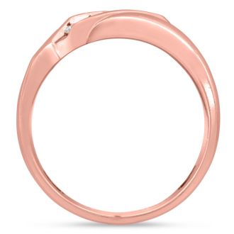 Men's 1/3ct Diamond Ring In 14K Rose Gold, I-J-K, I1-I2