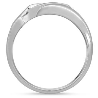 Men's 1/3ct Diamond Ring In 14K White Gold