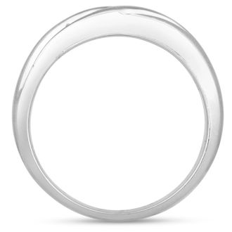 Men's 1/4ct Diamond Ring In 10K White Gold