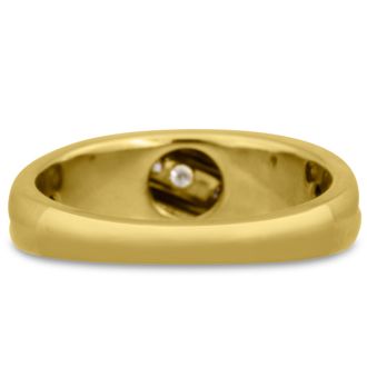Men's 1/4ct Diamond Ring In 10K Yellow Gold