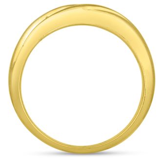 Men's 1/4ct Diamond Ring In 10K Yellow Gold