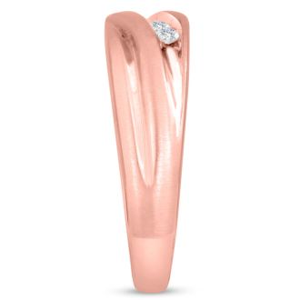 Men's 1/4ct Diamond Ring In 14K Rose Gold