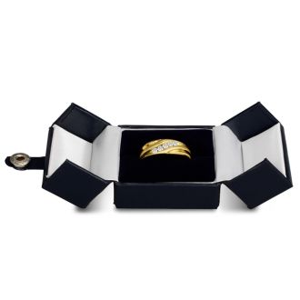 Men's 1/4ct Diamond Ring In 14K Yellow Gold