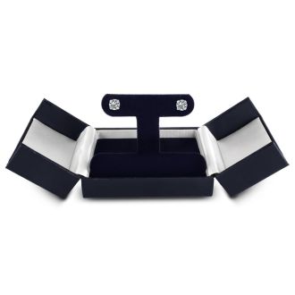 1 Carat Diamond Stud Earrings In 14 Karat White Gold