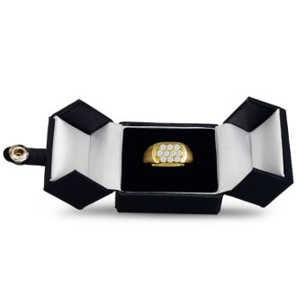 Men's 1ct Diamond Ring In 10K Yellow Gold