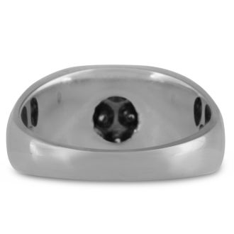 Men's 1ct Diamond Ring In 14K White Gold