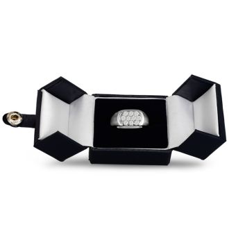Men's 1ct Diamond Ring In 14K White Gold