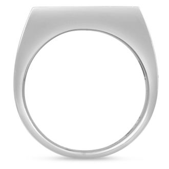 Men's 1ct Diamond Ring In 10K White Gold, I-J-K, I1-I2