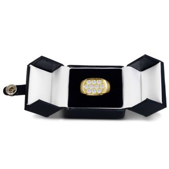 Men's 2ct Diamond Ring In 14K Yellow Gold, I-J-K, I1-I2