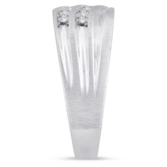 Men's 1/2ct Diamond Ring In 10K White Gold