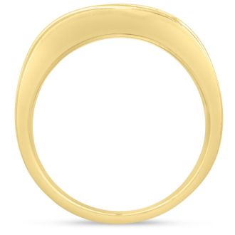 Men's 1/2ct Diamond Ring In 10K Yellow Gold