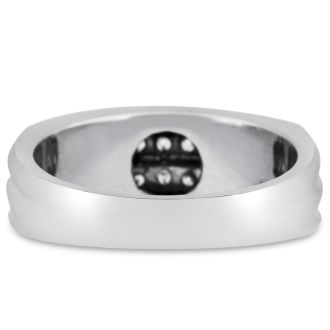 Men's 2/3ct Diamond Ring In 10K White Gold, G-H, I2-I3