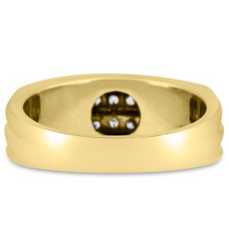Men's 2/3ct Diamond Ring In 14K Yellow Gold, G-H, I2-I3