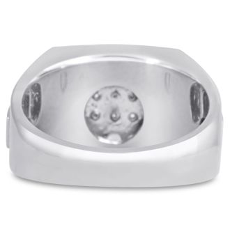 Men's 1ct Diamond Ring In 10K White Gold