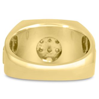 Men's 1ct Diamond Ring In 14K Yellow Gold