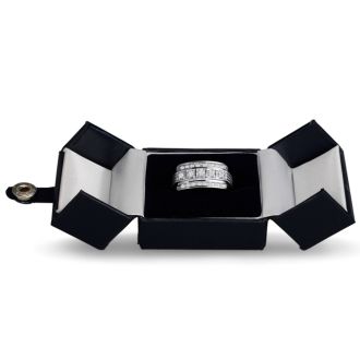 Men's 4/10ct Diamond Ring In 10K White Gold, G-H, I2-I3