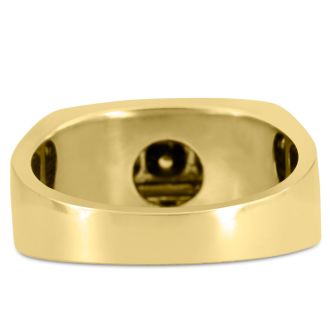 Men's 4/10ct Diamond Ring In 10K Yellow Gold, G-H, I2-I3