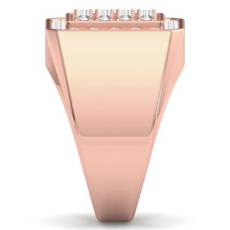 Men's 1ct Diamond Ring In 10K Rose Gold