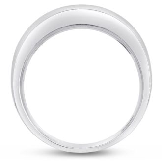 Men's 1/2ct Diamond Ring In 14K White Gold