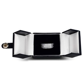 Men's 1/4ct Diamond Ring In 14K White Gold