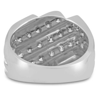 Men's 1 1/4ct Diamond Ring In 10K White Gold