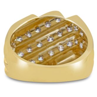 Men's 1 1/4ct Diamond Ring In 10K Yellow Gold, G-H, I2-I3
