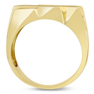 Men's 1 1/4ct Diamond Ring In 10K Yellow Gold