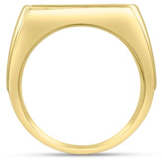 Men's 1ct Diamond Ring In 14K Yellow Gold, I-J-K, I1-I2