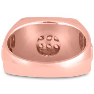 Men's 1ct Diamond Ring In 14K Rose Gold, G-H, I2-I3