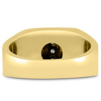 Men's 1/2ct Diamond Ring In 10K Yellow Gold