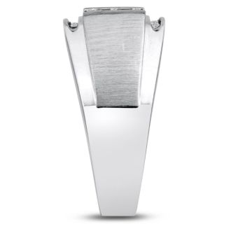 Men's 1/2ct Diamond Ring In 14K White Gold