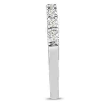 1/2 Carat Diamond Wedding Band In 14 Karat White Gold