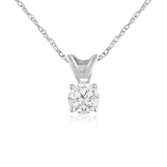 1/4ct 14k White Gold Diamond Pendant