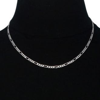 Ladies Stainless Steel 18 Inch Figaro Chain