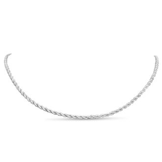 Ladies Stainless Steel 18 Inch Rope Chain