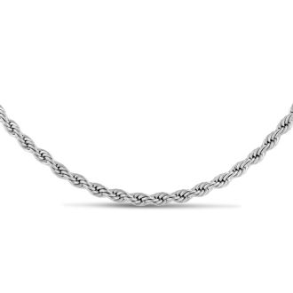 Ladies Stainless Steel 18 Inch Rope Chain