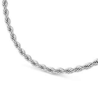 Ladies Stainless Steel 18 Inch Rope Chain