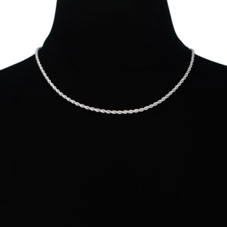 Ladies Stainless Steel 18 Inch Rope Chain