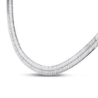 Ladies Stainless Steel 18 Inch Herringbone Chain