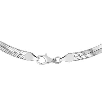 Ladies Stainless Steel 18 Inch Herringbone Chain