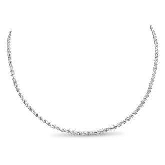 Mens Stainless Steel 20 Inch Rope Chain