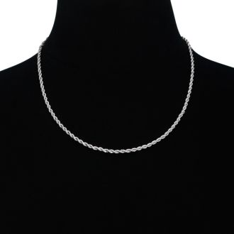 Silver rope chain mens 20 inch store