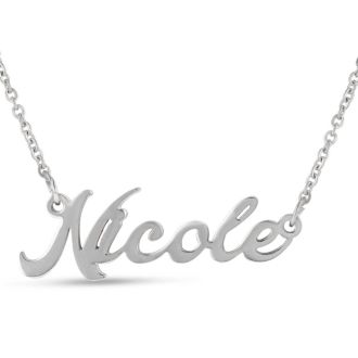 Nicole Nameplate Necklace In Silver