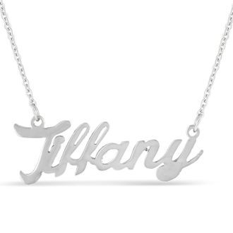 Tiffany Nameplate Necklace In Silver