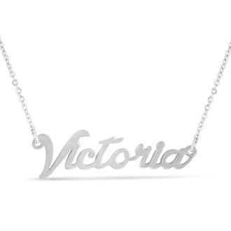 Select Your Nameplate Necklace In Silver
