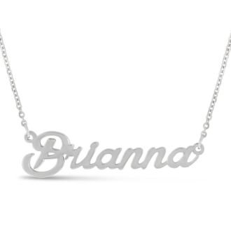 Brianna Nameplate Necklace In Silver