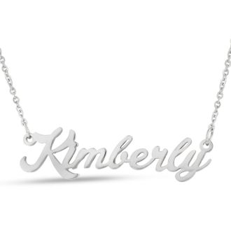 Kimberly Nameplate Necklace In Silver
