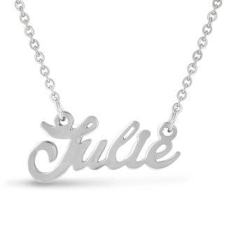 Julie Nameplate Necklace In Silver